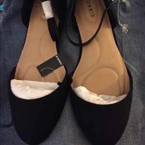 Torrid size 11 wide black dress flats never worn